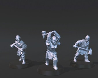 Orc Rabble with 2 Handed Hammers  28mm 1/56