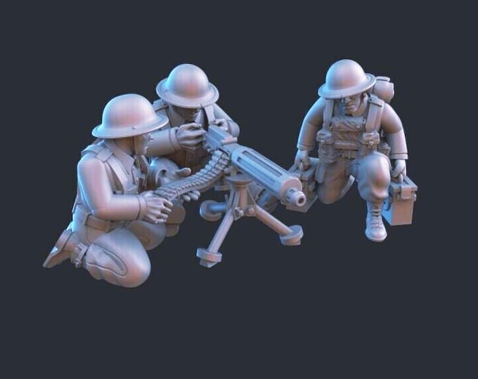 British Army MMG Team, 28mm 1/56