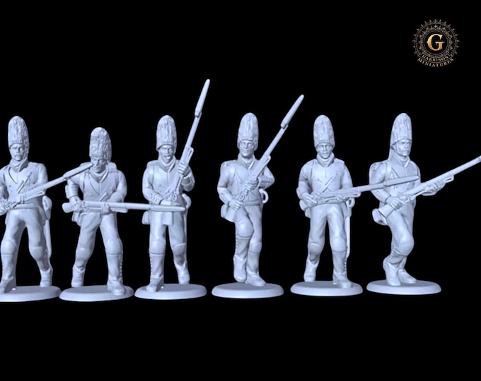 Napoleonic Spanish Grenadiers Charging 28mm 1/56