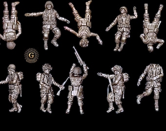 WW2 US Airborne Casualties X10 1/72 20mm