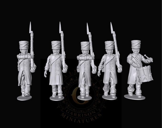 French Infantry in Greatcoats X5: 28mm