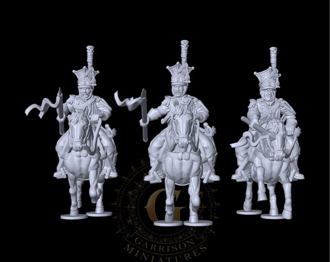 Polish Lancers Charging X3: 28mm