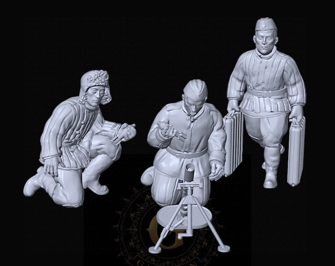 Red Army 50mm Mortar: WW2 28mm