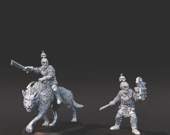 Orc Captain, Foot and Mounted 28mm 1/56