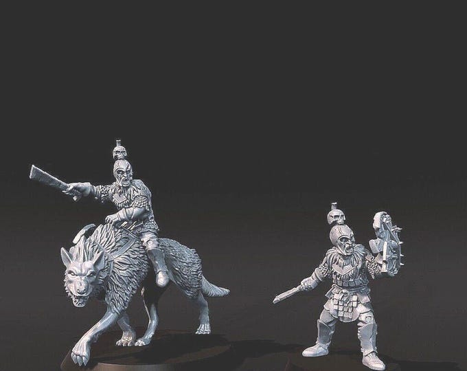 Orc Captain, Foot and Mounted 28mm 1/56