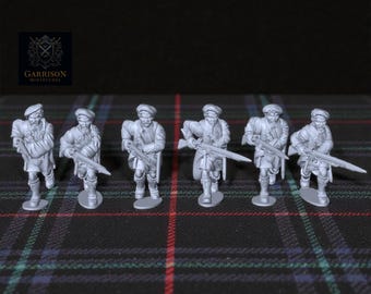Scots Jacobite Infantry Charging X6: '45 Rebellion, Culloden 28mm
