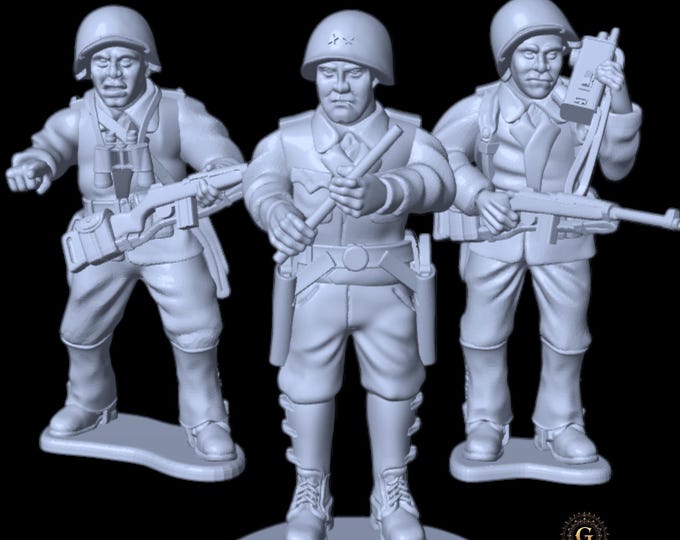 WW2 US General George S Patton, Operation Torch 1942-3 North Africa etc. 28mm 1/56 Wargames and Collectors Figures by Garrison Miniatures