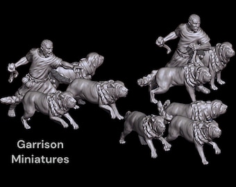 Ancient Roman Molossus Warhounds 28mm 1/56