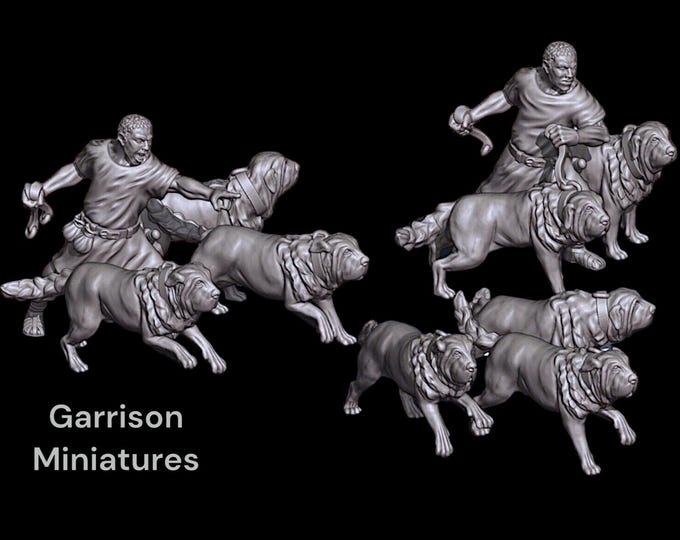 Ancient Roman Molossus Warhounds 28mm 1/56