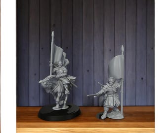 Rangers Banner Bearer Foot & Mtd 28mm 1/56