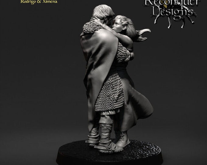 Rodrigo El Cid and Ximena 28mm 1/56