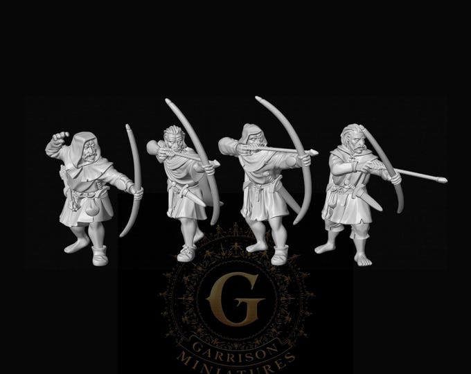 Unarmored Welsh Archers 28mm