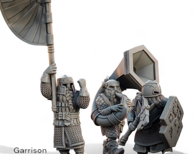 Dwarf Command Group 28mm 1/56