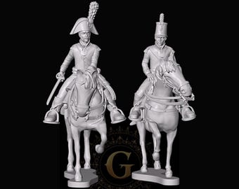 Portuguese Mounted Officers X2 :28mm
