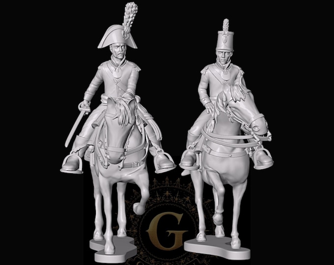 Portuguese Mounted Officers X2 :28mm