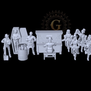 Saloon Patrons:Wild West 28/32mm Unpainted Wargame and Display Miniatures