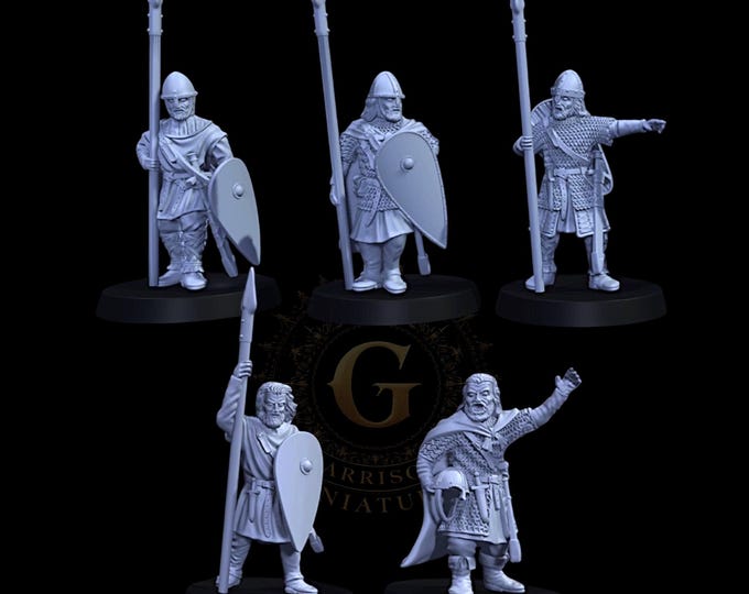 11th Century / Norman Warriors at Rest X5 28mm