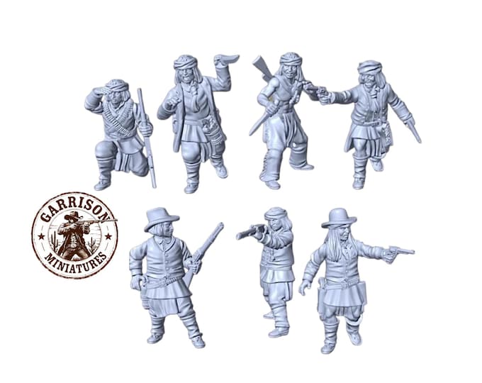 HO Scale Wild West 1/87 Unpainted Resin Apache Renegades Miniatures Train Layout