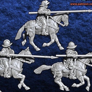 Medieval Spanish Empire Jinetes X3  - Reconquista, 28mm 1/56 Wargames and Collectors Figures by PC for Garrison Miniatures