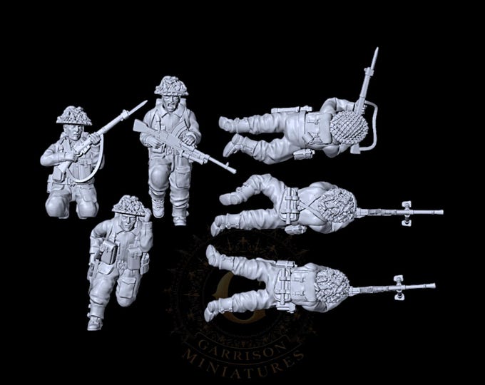 British Infantry Bren LMGs X6:  28mm