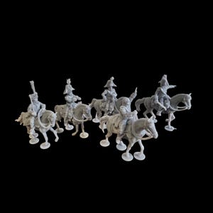 Mounted Russian High Command 1812 Napoleonic Wars 28mm 1/56 Wargames Collectors Figures by Battlecat for Garrison Miniatures
