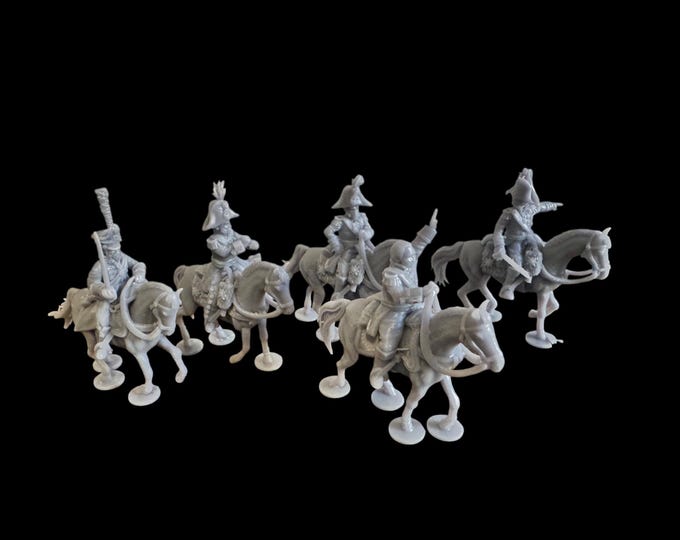 Mounted Russian High Command 1812 Napoleonic Wars 28mm 1/56
