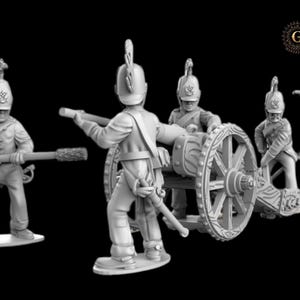 Napoleonic Russian Horse Artillery Set 1 Black Powder etc 1/56 28mm  Wargames & Collectors Figures by Garrison Miniatures