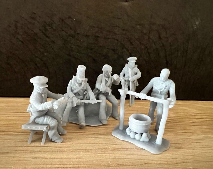 Napoleonic Hanoverian Camp Vignette Waterloo 28mm 1/56
