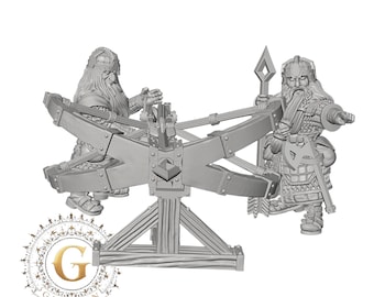 28mm Unpainted Resin Dwarf Scorpion Ballista Miniatures