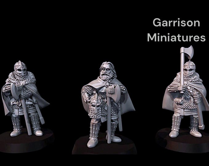 Huscarls at Rest, 28mm 1/56