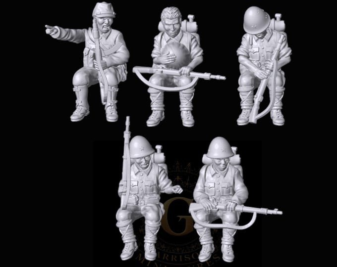 Japanese Tank Riders X5: 20mm and 28mm