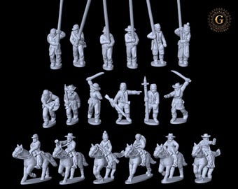 American Civil War Command Groups 15mm and 13.5mm Epic Scale
