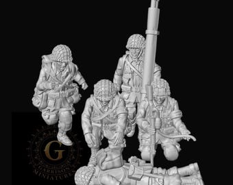 US Airborne Medics X5 20mm 15mm 28mm WW2 Unpainted Resin Wargame Figures