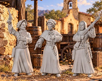 Nuns With Guns 28mm/32mm Weird West Resin Miniatures