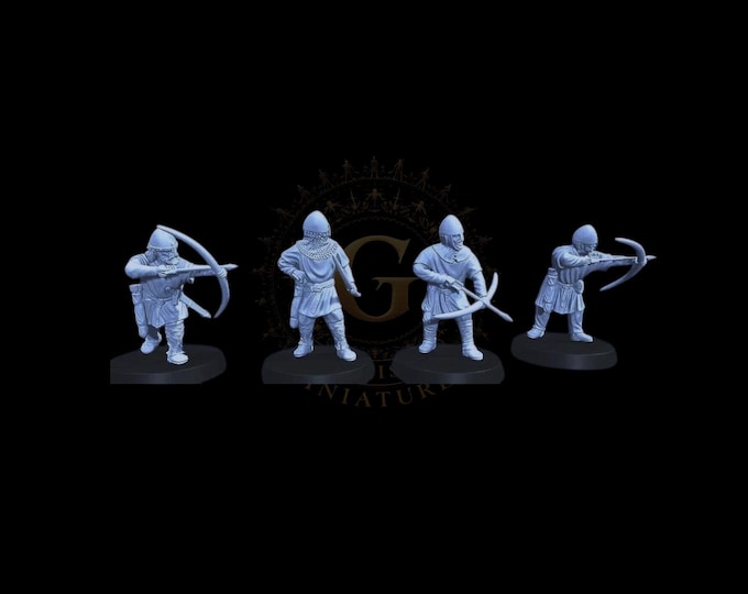 Norman Unarmoured Archers Hastings, 28mm 1/56