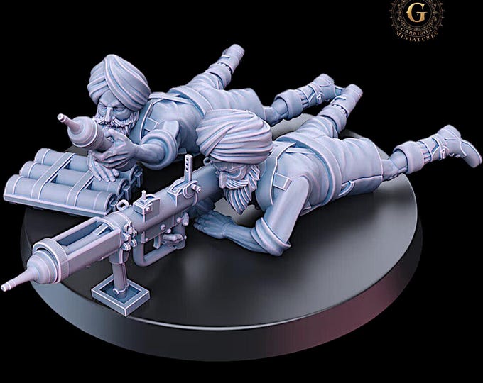 Indian Sikh PIAT Team, 28mm 1/56
