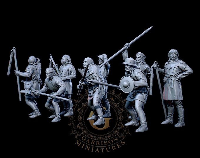 Medieval Civilian Rebels: 28mm