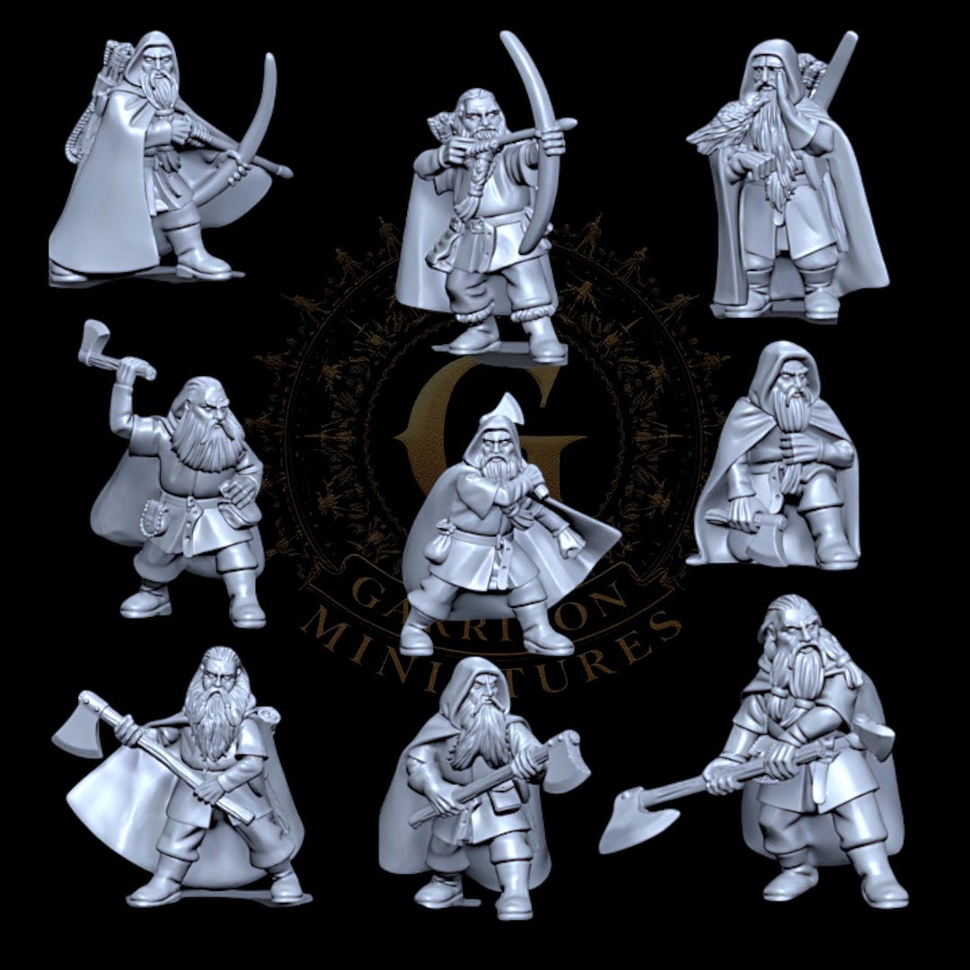 Dwarf Rangers Bundle: 28mm 1/56 Wargame and Collectors Miniatures - Etsy