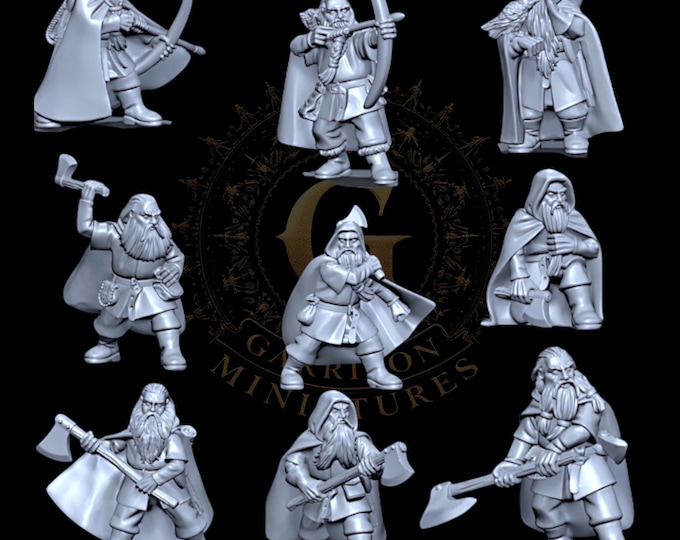 Dwarf Rangers X9 28mm 1/56