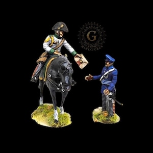 Napoleonic Prussian ADC and Officer Waterloo / Peninsula, 28mm 1/56 Wargames and Collectors Figures by Garrison Miniatures