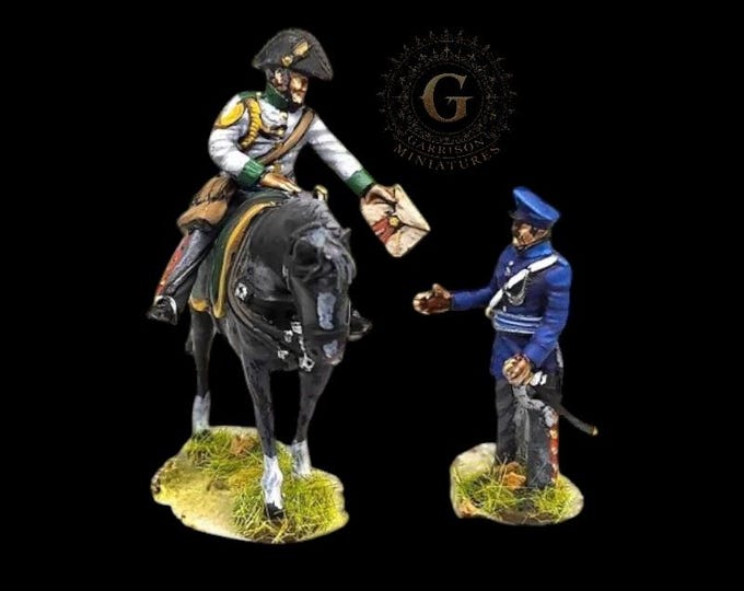 Napoleonic Prussian ADC and Officer, 28mm 1/56