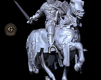 Prince Henry of Trastamara Medieval Spanish Knight V2  28mm 1/56