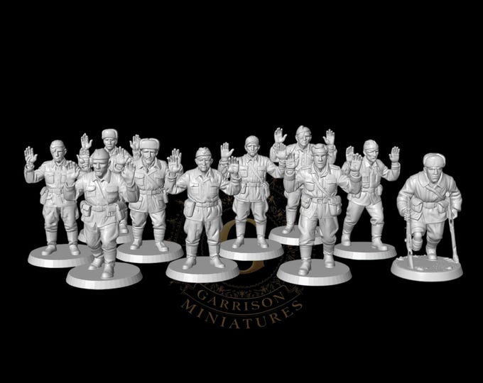 WW2 Stalingrad Soviet Troops Surrendering: 20mm & 28mm