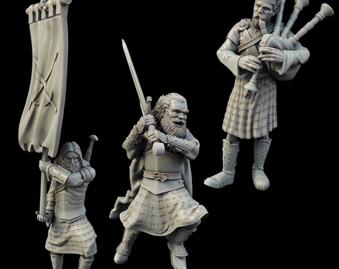 Clansmen Command 28mm 1/56