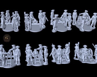 American Revolutionary War Artillery 15 and 13.5mm Epic Scale