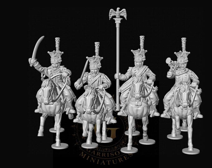 Polish Lancers Command X4: 28mm