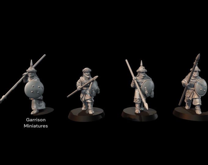 Southron Conscripts Spears and Shields28mm 1/56