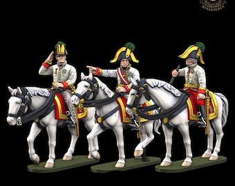 Napoleonic Austrian Cavalry Officers/ADC  28mm 1/56