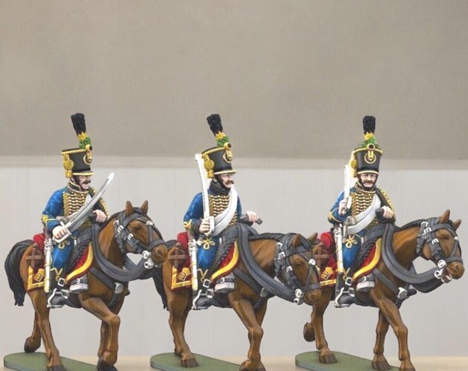 Napoleonic Austrian Hussars Line Order,   28mm 1/56