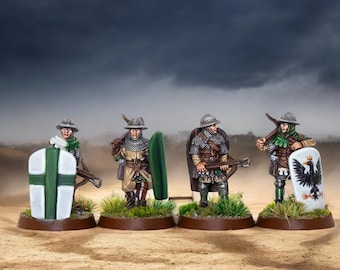 Genoese Crossbowmen X4 Set 2 28mm